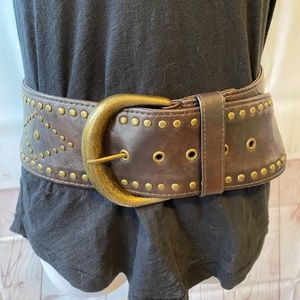 Vegan Leather Wide Belt